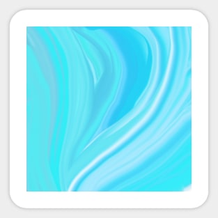 abstract turquoise and blue waves pattern Sticker